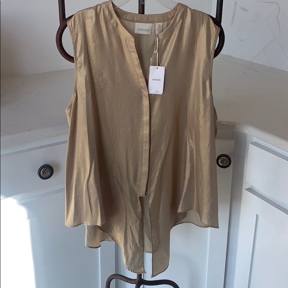 Chico's Tops - NWT Chico’s Gold Top